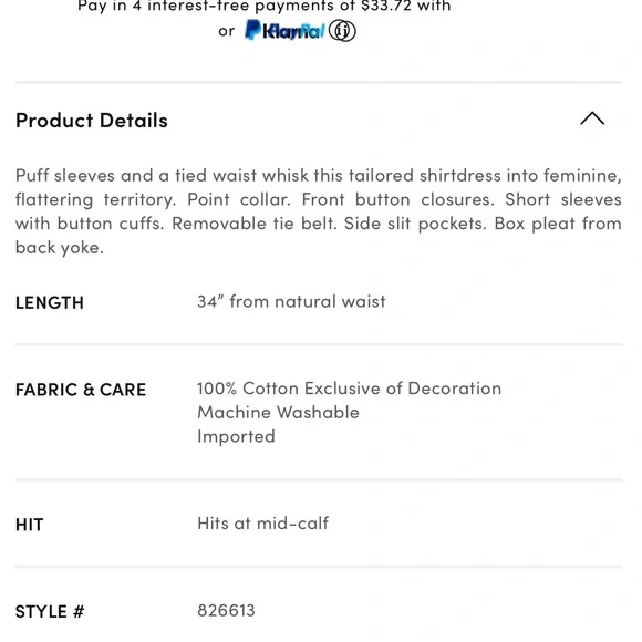 NWT Ann Taylor Embroidered Puff Sleeve Blue Striped Midi Shirtdress size 0 - Picture 5 of 8